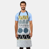 Abstrakte handgezeichnete, kreative Vintage Textur Schürze (Getragen)