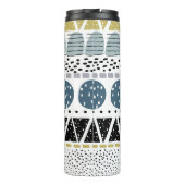 Abstrakte handgezeichnete, kreative Vintage Textur Thermosbecher (Rückseite)