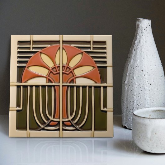 Abstrakte Handwerksbewegung der Floraler Künste au Fliese