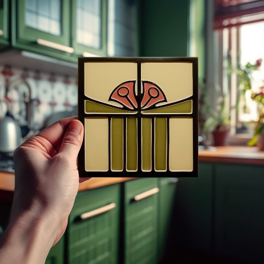 Abstrakte Handwerksbewegung des Mittelalters Fliese