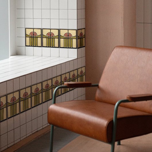 Abstrakte Handwerksbewegung des Mittelalters Fliese