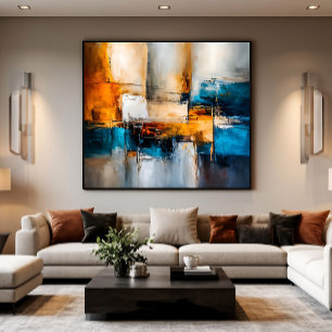 Abstrakte Harmonie: Linien, Licht, Formen Leinwanddruck