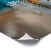 Abstrakte Harmonie: Linien, Licht, Formen Poster (Ecke)