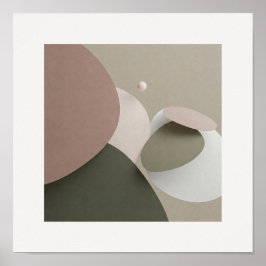 Abstrakte Harmonie | Mute Tone - Überschneidungen  Poster