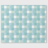 Abstrakte, hellblaue geometrische Musterquadrate Geschenkpapier (Flach)