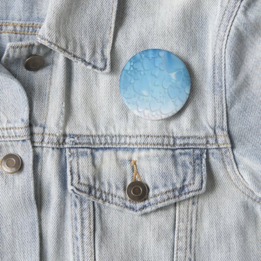 Abstrakte hellblaue Herzen Button (Beispiel)