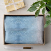 Abstrakte hellblaue Herzen Seidenpapier (Geschenk)
