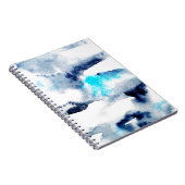 Abstrakte, helle Aquarellfarben mit lackierter Tex Notizblock (Rechte Seite)