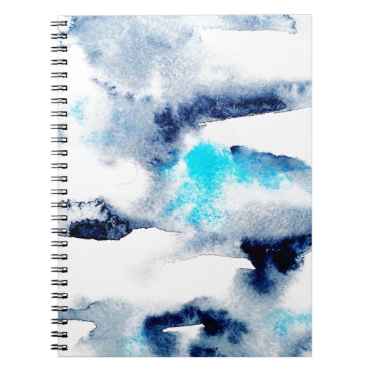 Abstrakte, helle Aquarellfarben mit lackierter Tex Notizblock (Vorderseite)