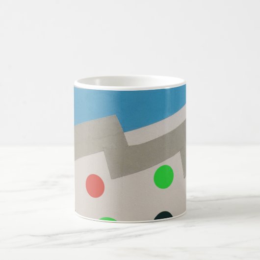 Abstrakte helle Collage Kaffeetasse (Mittel)