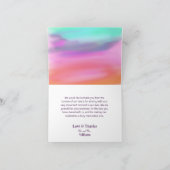 Abstrakte, helle Farbe des Regenbogens Dankeskarte (Innenseite)