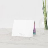 Abstrakte, helle Farbe des Regenbogens Dankeskarte (Rückseite)