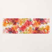 Abstrakte, helle Orange Aquarellmalerei Yogamatte (Rückseite (Horizontal))
