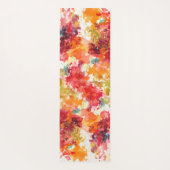 Abstrakte, helle Orange Aquarellmalerei Yogamatte (Rückseite)