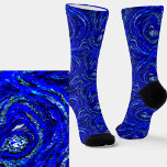 Abstrakte helle und dunkelblaue Wirbel Socken<br><div class="desc">Abstraktes Design von Light & Dark Blue Wirbel - Bilder werden bei Verschleiß für Symmetrie gespiegelt - - Sehen Sie in meinem Laden nach mehr großartigen Designs</div>