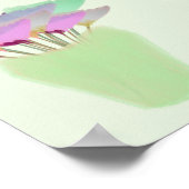 Abstrakte, helle Wasserfarbe Peony in Vase Print Poster (Ecke)