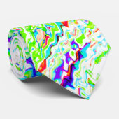 Abstrakte, hellgrüne Farbtöne mit wirbelnden Muste Krawatte (Gerollt)
