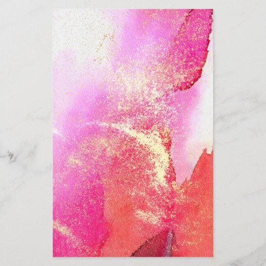 Abstrakte, hellrosa Imitate Goldstaub Flyer (Hinten)