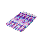 Abstrakte, hellrote Gelbe Kunst Badematte (Schrägansicht)