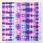 Abstrakte, hellrote Gelbe Kunst Glasuntersetzer (Vorderseite)