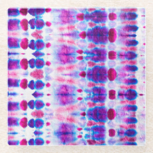 Abstrakte, hellrote Gelbe Kunst Glasuntersetzer