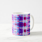 Abstrakte, hellrote Gelbe Kunst Kaffeetasse (VorderseiteRechts)