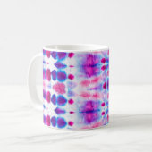 Abstrakte, hellrote Gelbe Kunst Kaffeetasse (Vorderseite Links)
