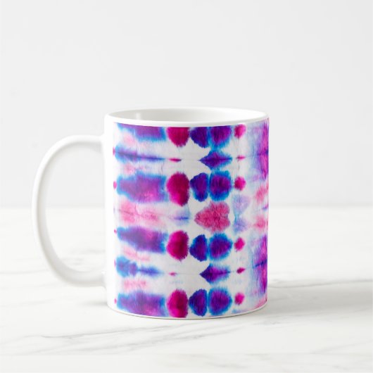 Abstrakte, hellrote Gelbe Kunst Kaffeetasse (Links)