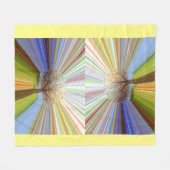 Abstrakte Herbstbaume mehrfarbig gestreift Fleecedecke (Vorderseite (Horizontal))