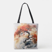 Abstrakte Herbstbaumfarbe Tasche (Rückseite)