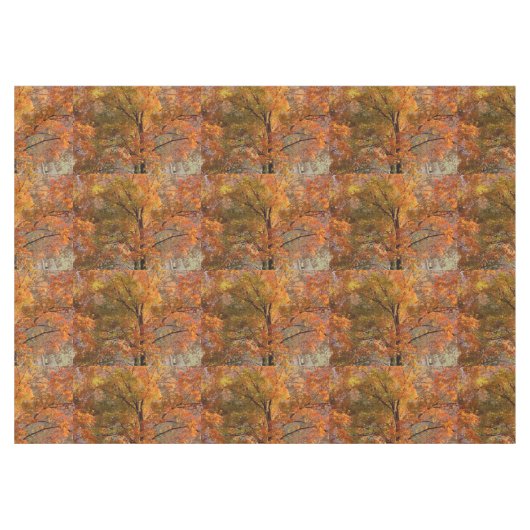 Abstrakte Herbstblätter auf Baumtabletten Tischdecke (Vorderseite (Horizontal))
