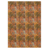 Abstrakte Herbstblätter auf Baumtabletten Tischdecke (Vorderseite)