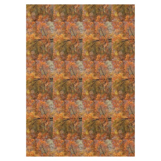 Abstrakte Herbstblätter auf Baumtabletten Tischdecke (Vorderseite)