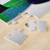Abstrakte Herbstblätter auf weißem Hintergrund Puzzle (Seite)