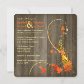 Abstrakte Herbstblätter, Weinberge, Einladung zur (Rückseite)