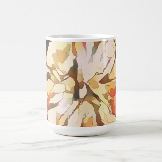 Abstrakte Herbstblume Verwandlungstasse (Zentrum)