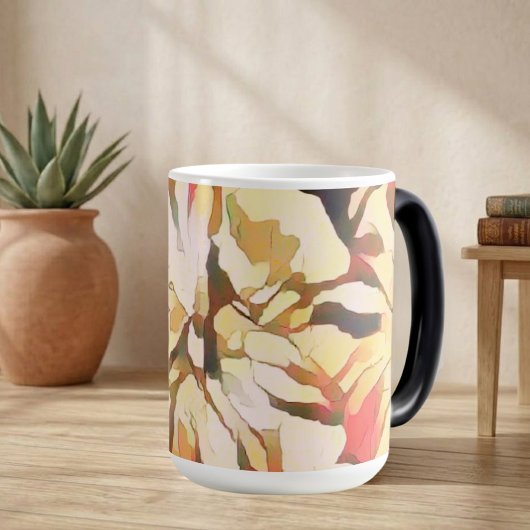Abstrakte Herbstblume Verwandlungstasse