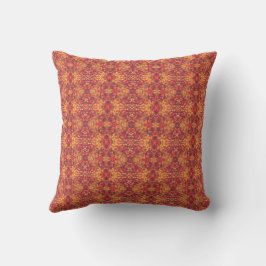 Abstrakte Herbstdekor Rot Orange Kissen