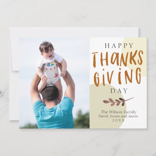 Abstrakte Herbstfarben Foto Erntedank Card Ankündigung (Vorderseite)