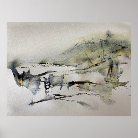 Abstrakte Herbstfarben Landschaft 2 Poster (Vorne)