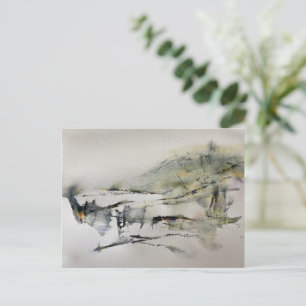 Abstrakte Herbstfarben Landschaft 2 Postkarte