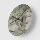 Abstrakte Herbstfarben Landschaft 2 Runde Wanduhr (Winkel)