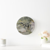 Abstrakte Herbstfarben Landschaft 2 Runde Wanduhr (Zuhause)