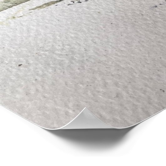 Abstrakte Herbstfarben Landschaft Poster (Ecke)