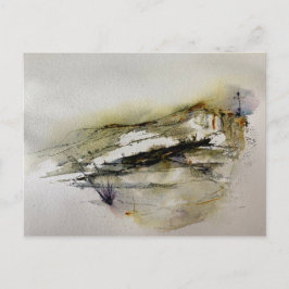 Abstrakte Herbstfarben Landschaft Postkarte