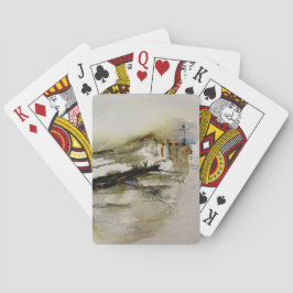 Abstrakte Herbstfarben Landschaft Spielkarten