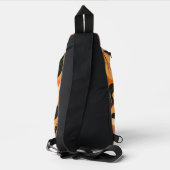 Abstrakte Herbstfarben Oranbraun Crossbody Bag (Rückseite)