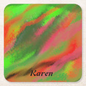 Abstrakte Herbstfarben Rechteckiger Pappuntersetzer (Vorderseite)