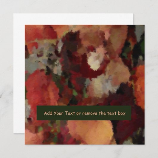 Abstrakte Herbstfarbenkarte (Vorne/Hinten)