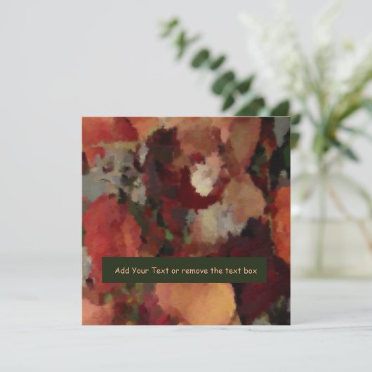 Abstrakte Herbstfarbenkarte (Stehend Vorderseite)